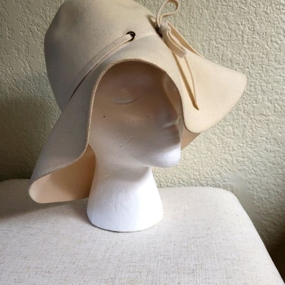 VTG Henry Pollak Wool Bucket Hat Saks Fifth Ave Cream Betmar - Picture 2 of 15